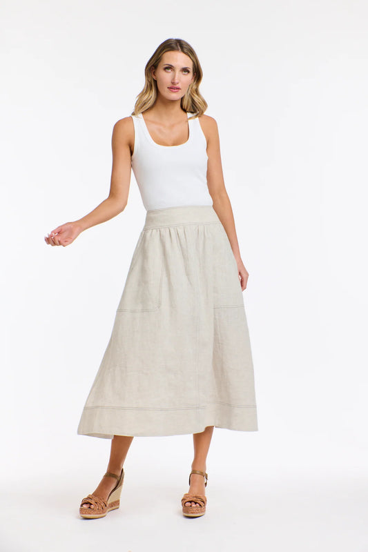 Marion Cotton Skirt in Natural by 365 Days