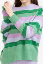 Load image into Gallery viewer, Cashmere Blend Multi Stripe Crew by Aleger
