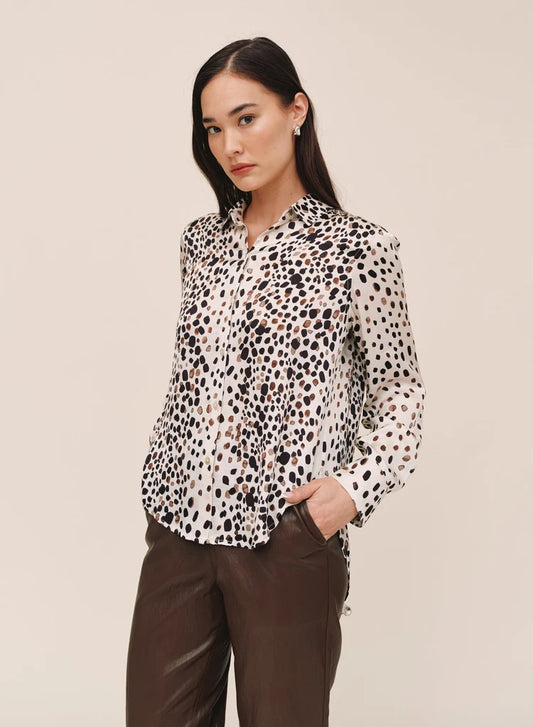 Clean Shirt in Painted Spots Print by Bella Dahl