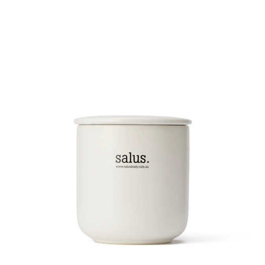 Porcelain Soy Candle by Salus Lemongrass 60 Hour