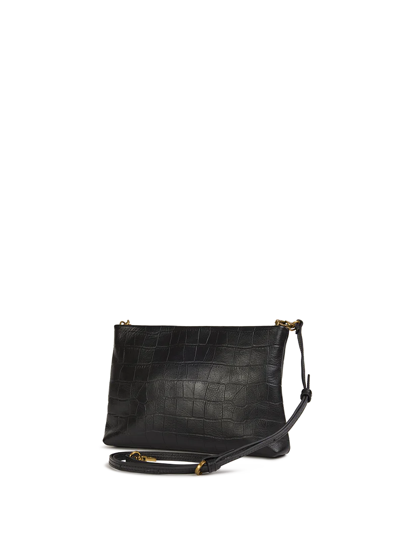 Molly Bag by Nat & Nin in Black Croc