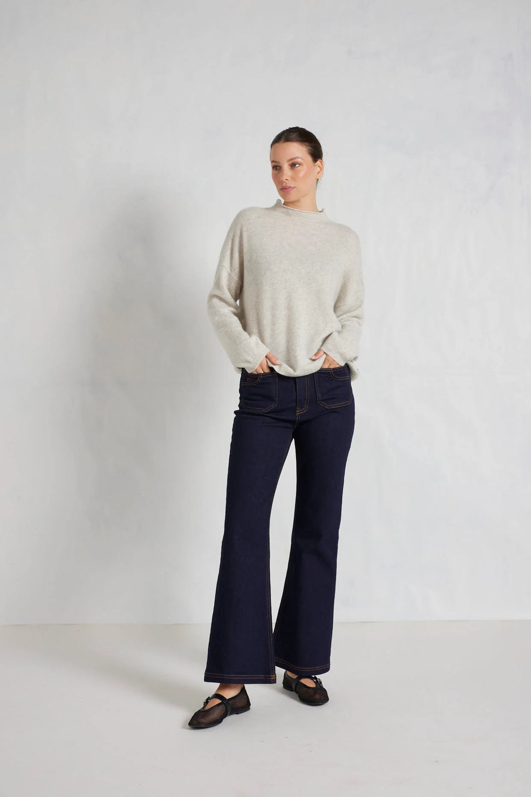 Monet Cashmere Sweater in Foil by Alessandra