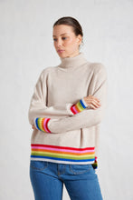 Load image into Gallery viewer, Rainbow Toastie Polo in Porridge by Alessandra
