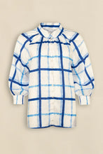 Load image into Gallery viewer, Inspire Top in Azure Check by Zoe Kratzmann