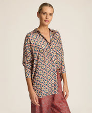 Load image into Gallery viewer, Stevie Shirt in Talavera Indigo by Hannah Artwear