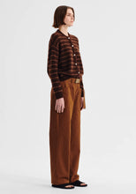 Load image into Gallery viewer, Albi Knit Cardigan in Toffee Stripe by Morrison
