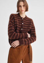 Load image into Gallery viewer, Albi Knit Cardigan in Toffee Stripe by Morrison