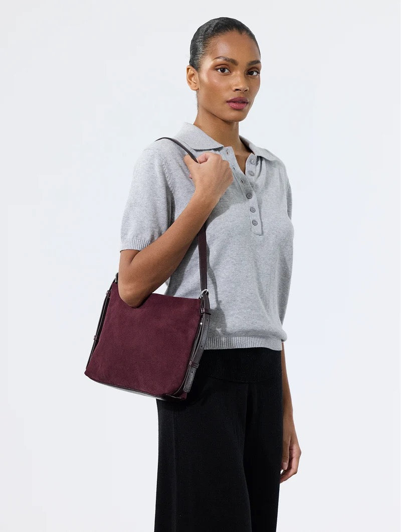 Mini Moreen Shoulder Bag in Eggplant by Nat & Nin