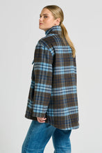 Load image into Gallery viewer, Allegra Relaxed Wool Blend Jacket in Blue Plaid by Shirty
