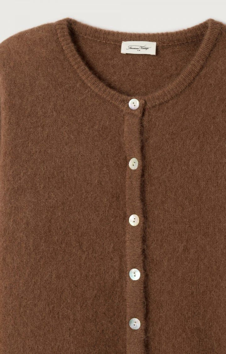 Vito Cardigan in Chocolate Melange by American Vintage