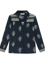 Load image into Gallery viewer, Rani Shirt in Black Leaves by Maison Hotel