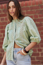 Load image into Gallery viewer, Isabella Shirt in Grape Green by Kireina