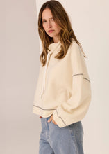 Load image into Gallery viewer, Jude Boiled Wool Drawcord Knit in Ivory/Charcoal by POL