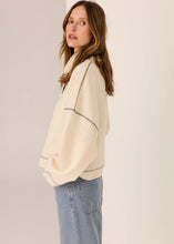 Load image into Gallery viewer, Jude Boiled Wool Drawcord Knit in Ivory/Charcoal by POL