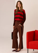 Load image into Gallery viewer, Meira Stripe Knit in Toffee/Red by POL
