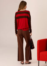 Load image into Gallery viewer, Meira Stripe Knit in Toffee/Red by POL