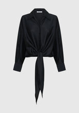 Load image into Gallery viewer, Celine Wrap Shirt in Black by Morrison