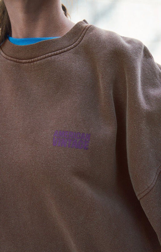 Plizzy Sweat in Vintage Chestnut by American Vintage