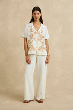 Load image into Gallery viewer, Gabriella Shirt Shirt in Bloom Ivory Embroidery by Hannah Artwear