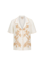 Load image into Gallery viewer, Gabriella Shirt Shirt in Bloom Ivory Embroidery by Hannah Artwear