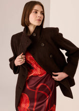 Load image into Gallery viewer, Mirren High Neck Coat in Cola by POL