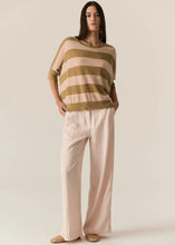 Load image into Gallery viewer, Milton Stripe Knit in Khaki/Pink by POL