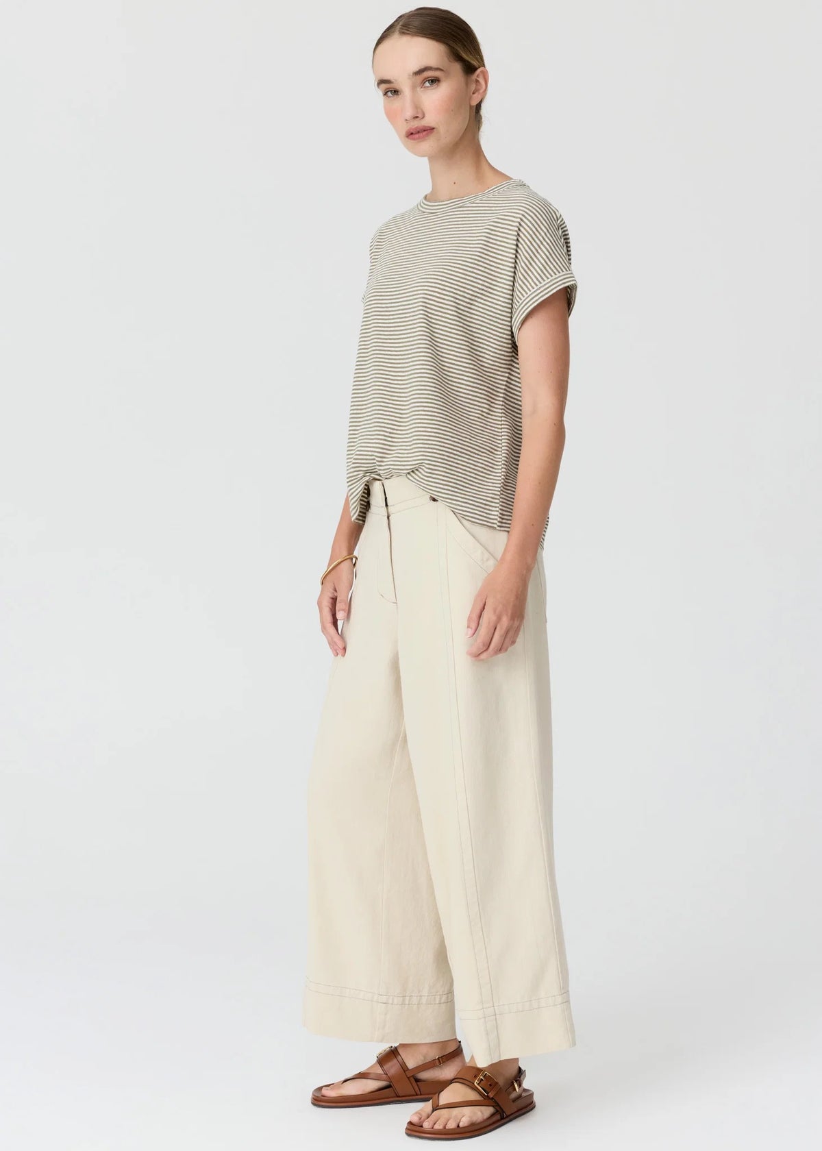 Mast Tee in Fern/Stripe by POL