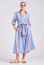 Load image into Gallery viewer, Luna Long Line Oversized Shirt Dress in Nautical Stripe by Shirty