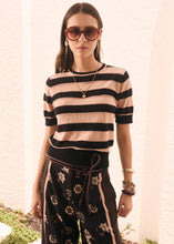 Load image into Gallery viewer, Darcey Stripe Knit in Black/Pink/Pink by POL