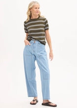 Load image into Gallery viewer, Rowan Stripe Knit in Green/Blue/Chalk by POL