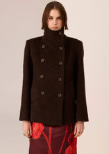 Load image into Gallery viewer, Mirren High Neck Coat in Cola by POL