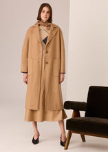 Load image into Gallery viewer, Cohen Long Wool Coat in Camel by POL