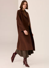 Load image into Gallery viewer, Cohen Long Wool Coat in Walnut by POL