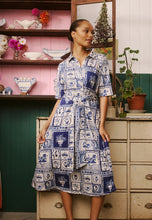 Load image into Gallery viewer, Vera Short Sleeve Dress in 'Lyon Tile' by Nancybird