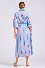 Load image into Gallery viewer, Luna Long Line Oversized Shirt Dress in Nautical Stripe by Shirty