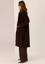 Load image into Gallery viewer, Mirren Long Coat in Cola by POL