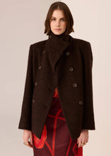 Load image into Gallery viewer, Mirren High Neck Coat in Cola by POL