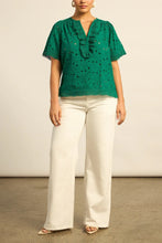 Load image into Gallery viewer, Vantage Top in Emerald Broderie by Zoe Kratzmann
