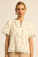 Load image into Gallery viewer, Vantage Top in Cream Broderie by Zoe Kratzmann