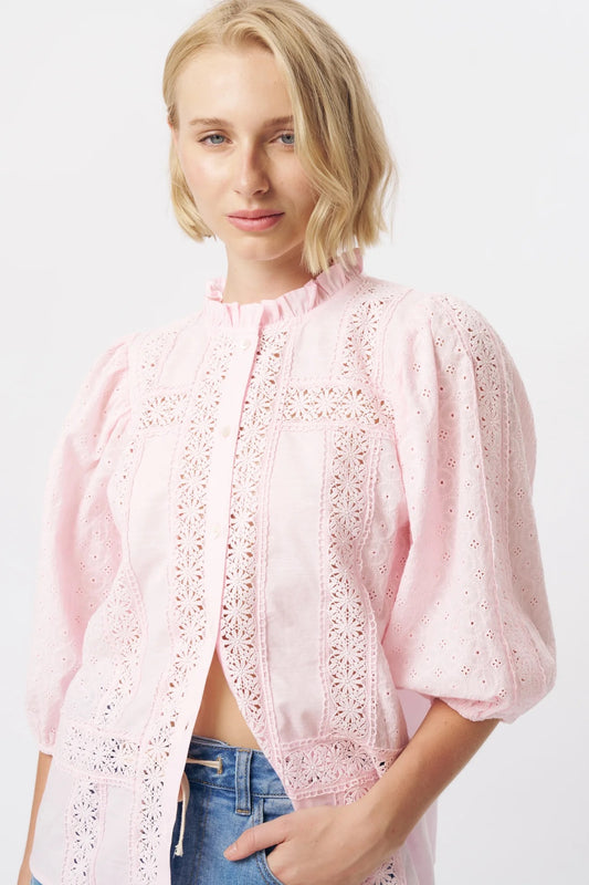 Isabella Shirt in Pink by Kireina
