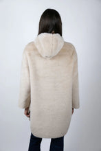 Load image into Gallery viewer, Caribou Hooded Faux Fur Coat in Beige by Angel Wings
