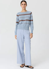 Load image into Gallery viewer, Rosin Stripe Knit in Blue/Choc by POL