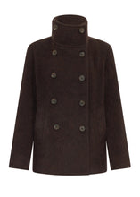 Load image into Gallery viewer, Mirren High Neck Coat in Cola by POL