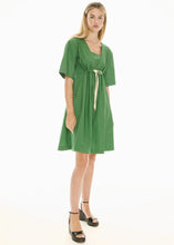 Load image into Gallery viewer, Orlo Drawcord Dress in Green by POL