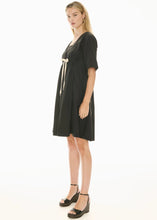 Load image into Gallery viewer, Orlo Drawcord Dress in Black by POL