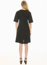 Load image into Gallery viewer, Orlo Drawcord Dress in Black by POL