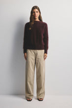 Load image into Gallery viewer, Adele Cashmere Crew in Aubergine by World of Nomads