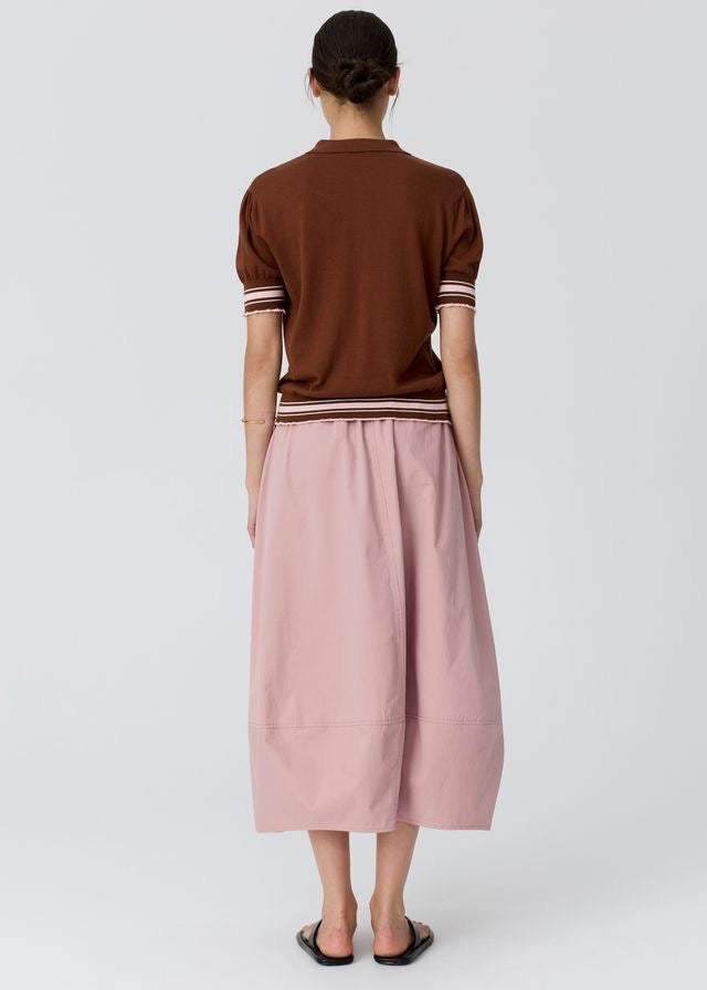 Dahlia Knit Polo in Toffe/Pink by POL