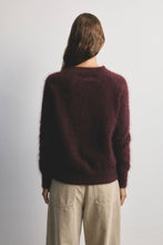 Load image into Gallery viewer, Adele Cashmere Crew in Aubergine by World of Nomads