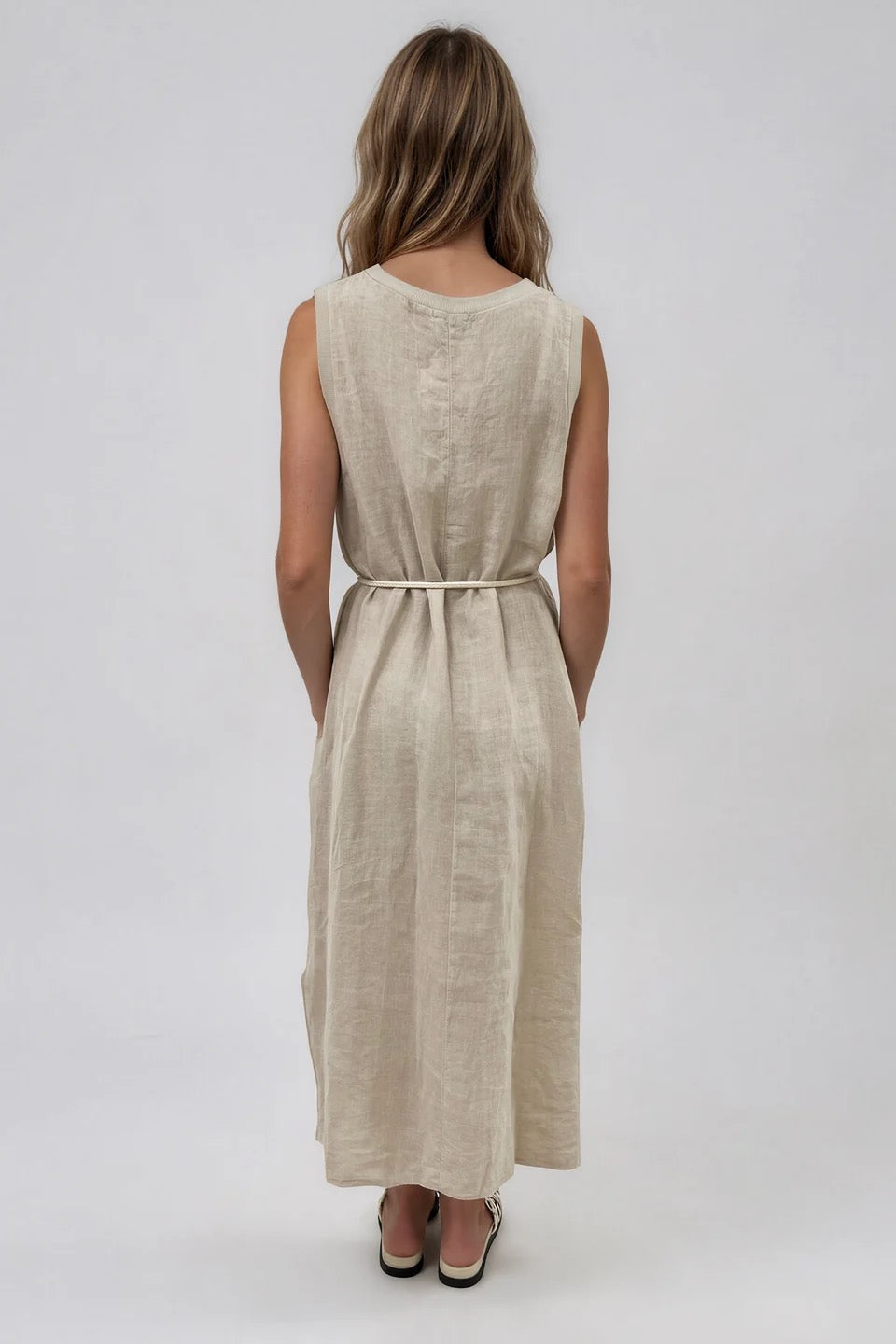 Alessia Dress in Beige by La Gemme
